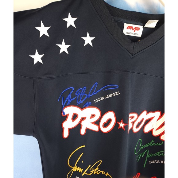 MVP NFL Pro Bowl Signature Series Football Jersey Size 52 Elway Montana Simpson - Picture 11 of 15